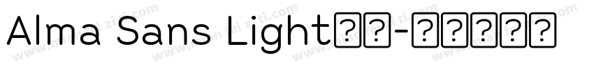 Alma Sans Light字体字体转换